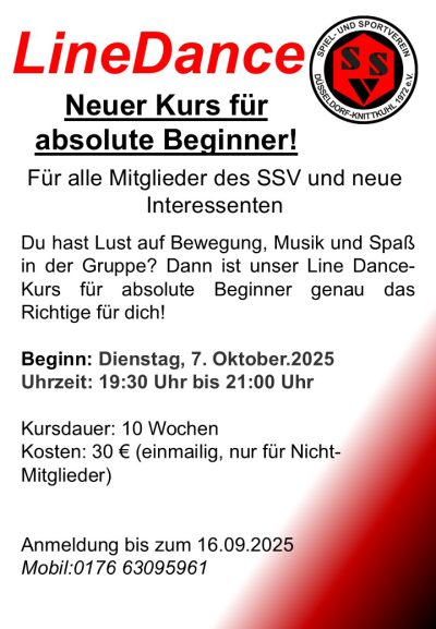 Flyer Line Dance Neu